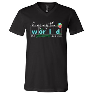 Changing The World One Phoneme At A Time Cute V-Neck T-Shirt