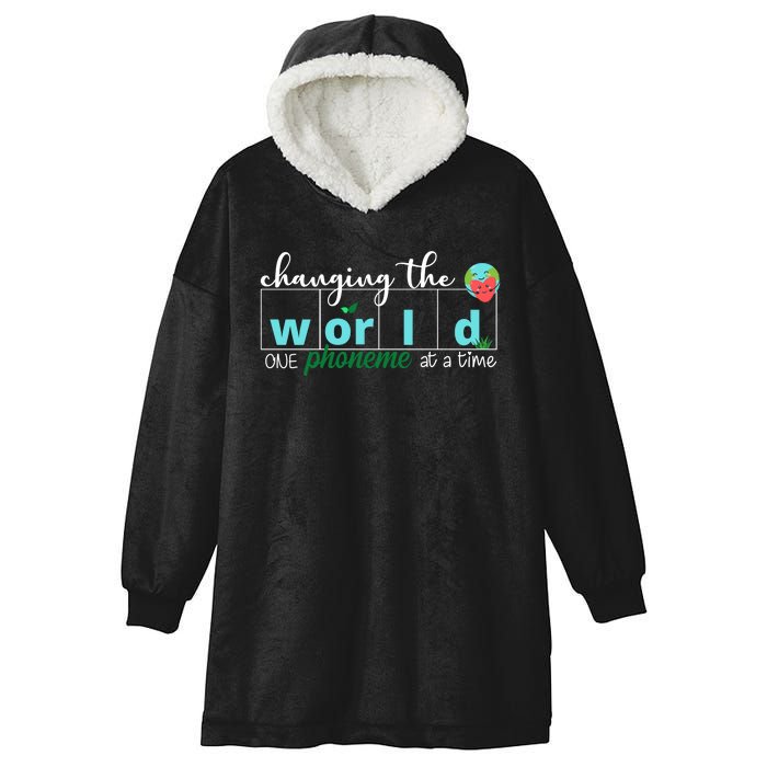 Changing The World One Phoneme At A Time Cute Hooded Wearable Blanket