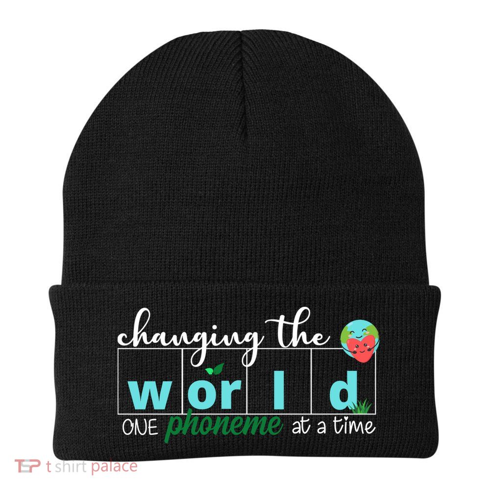 Changing The World One Phoneme At A Time Cute Knit Cap Winter Beanie