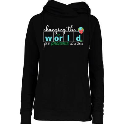 Changing The World One Phoneme At A Time Cute Womens Funnel Neck Pullover Hood