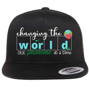 Changing The World One Phoneme At A Time Cute Flat Bill Trucker Hat