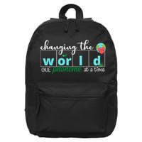 Changing The World One Phoneme At A Time Cute 16 in Basic Backpack
