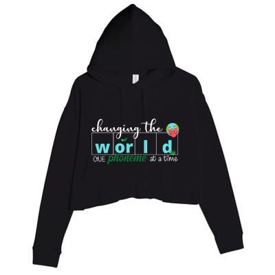 Changing The World One Phoneme At A Time Cute Crop Fleece Hoodie