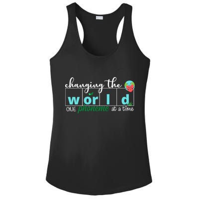 Changing The World One Phoneme At A Time Cute Ladies PosiCharge Competitor Racerback Tank