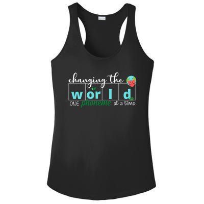 Changing The World One Phoneme At A Time Cute Ladies PosiCharge Competitor Racerback Tank