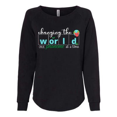 Changing The World One Phoneme At A Time Cute Womens California Wash Sweatshirt