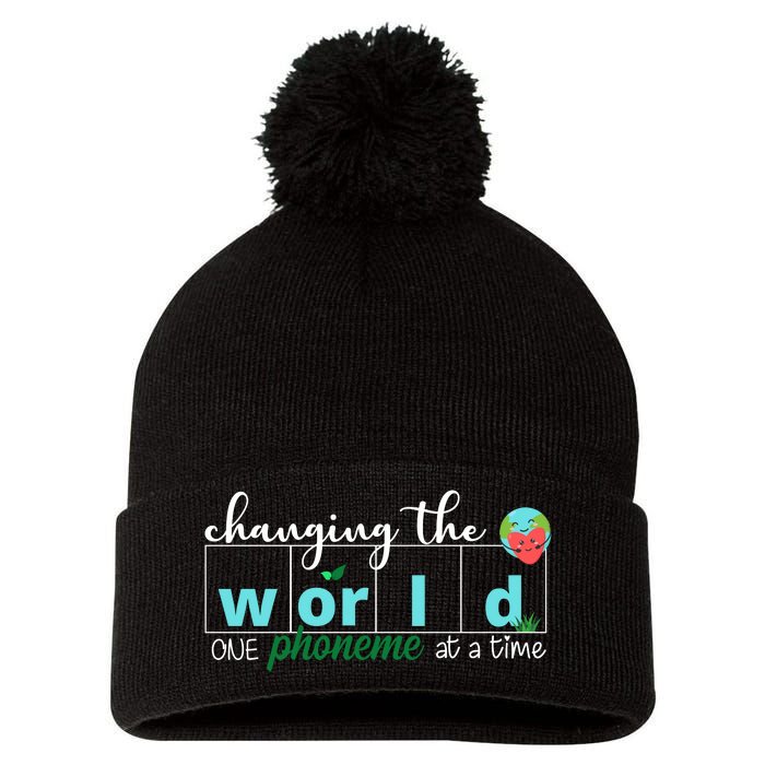 Changing The World One Phoneme At A Time Cute Pom Pom 12in Knit Beanie