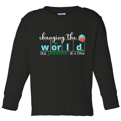 Changing The World One Phoneme At A Time Cute Toddler Long Sleeve Shirt