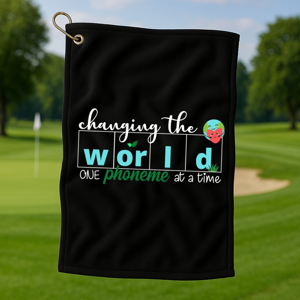 Changing The World One Phoneme At A Time Cute Golf Towel