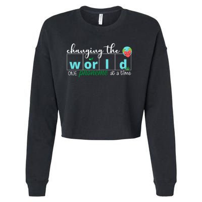 Changing The World One Phoneme At A Time Cute Cropped Pullover Crew