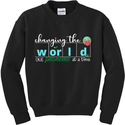 Changing The World One Phoneme At A Time Cute Kids Sweatshirt
