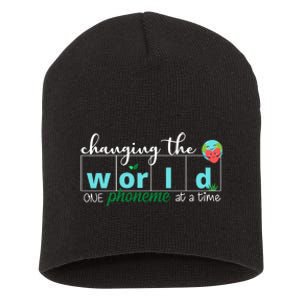 Changing The World One Phoneme At A Time Cute Short Acrylic Beanie