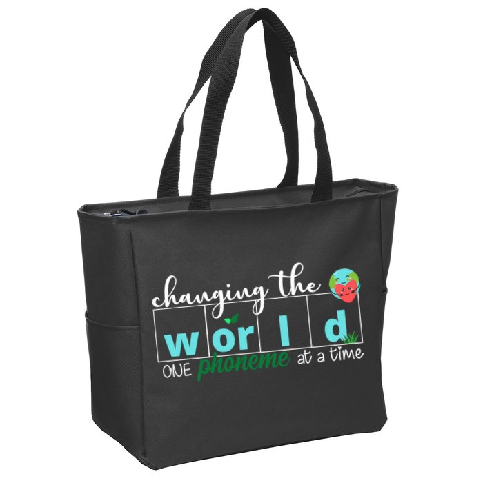 Changing The World One Phoneme At A Time Cute Zip Tote Bag