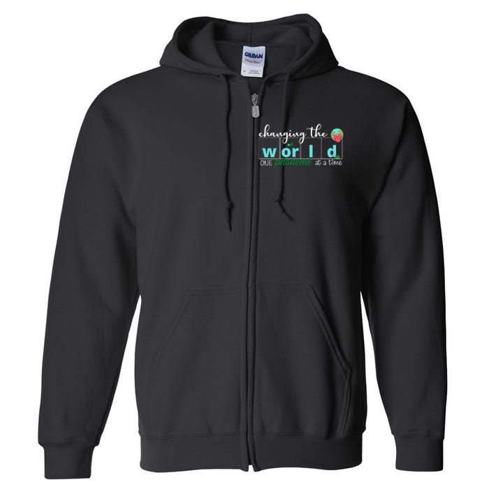 Changing The World One Phoneme At A Time Cute Full Zip Hoodie