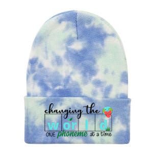 Changing The World One Phoneme At A Time Cute Tie Dye 12in Knit Beanie