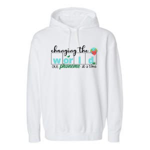 Changing The World One Phoneme At A Time Cute Garment-Dyed Fleece Hoodie