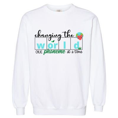 Changing The World One Phoneme At A Time Cute Garment-Dyed Sweatshirt