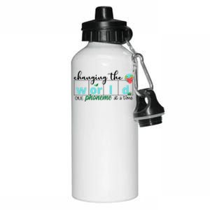 Changing The World One Phoneme At A Time Cute Aluminum Water Bottle