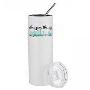 Changing The World One Phoneme At A Time Cute Stainless Steel Tumbler