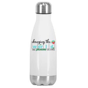 Changing The World One Phoneme At A Time Cute Stainless Steel Insulated Water Bottle