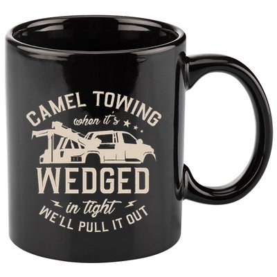 Camel Towing When ItS Wedged In Tight WeLl Pull It Out 11oz C Handle Ceramic Mug