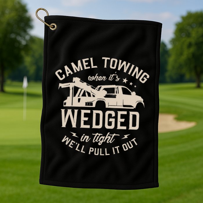 Camel Towing When ItS Wedged In Tight WeLl Pull It Out Golf Towel