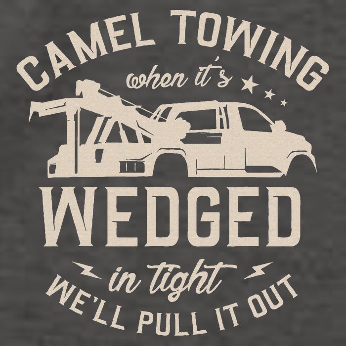 Camel Towing When ItS Wedged In Tight WeLl Pull It Out Vector Backpack