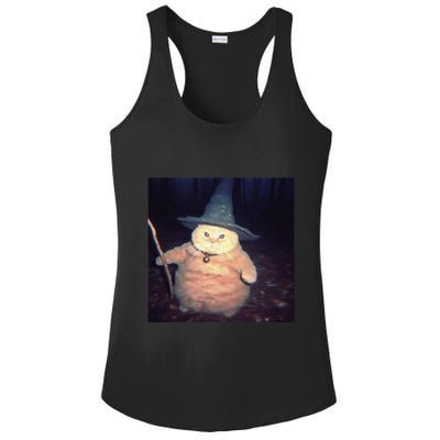 Cheeseball The Wizard Cat Vintage 90s Orange Cat Witch Cat Ladies PosiCharge Competitor Racerback Tank
