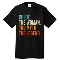 Chloe The Woman The Myth The Legend First Name Chloe Tall T-Shirt