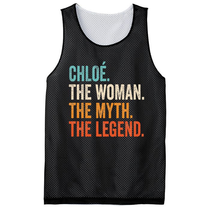 Chloe The Woman The Myth The Legend First Name Chloe Mesh Reversible Basketball Jersey Tank