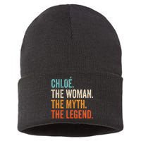 Chloe The Woman The Myth The Legend First Name Chloe Sustainable Knit Beanie