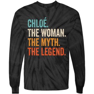 Chloe The Woman The Myth The Legend First Name Chloe Tie-Dye Long Sleeve Shirt