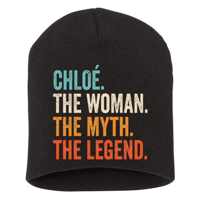 Chloe The Woman The Myth The Legend First Name Chloe Short Acrylic Beanie