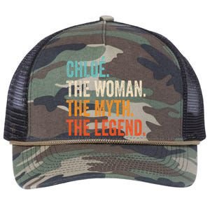 Chloe The Woman The Myth The Legend First Name Chloe Retro Rope Trucker Hat Cap