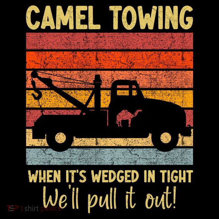 Camel Towing When It's Wedged In Tight Funny Full-Length Apron With Pockets