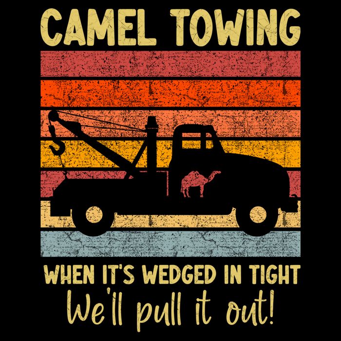 Camel Towing When It's Wedged In Tight Funny Backpack