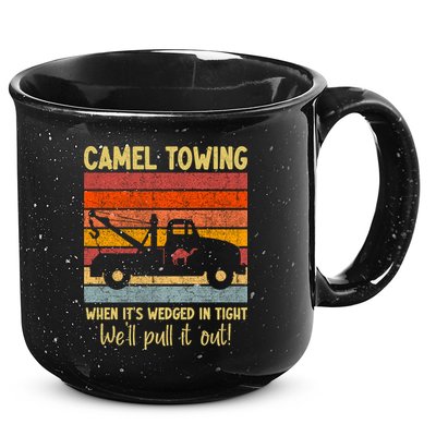 Camel Towing When It's Wedged In Tight Funny 15oz Campfire Ceramic Mug