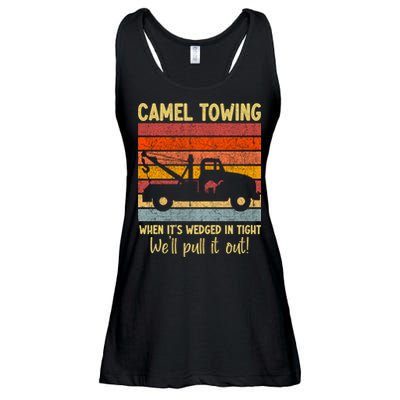 Camel Towing When It's Wedged In Tight Funny Ladies Essential Flowy Tank
