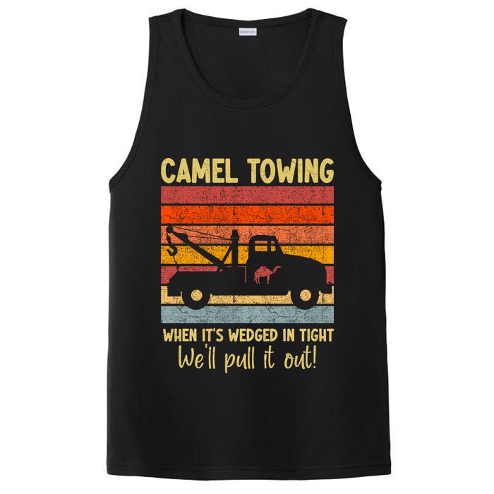 Camel Towing When It's Wedged In Tight Funny PosiCharge Competitor Tank