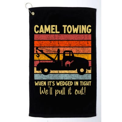 Camel Towing When It's Wedged In Tight Funny Golf Towel