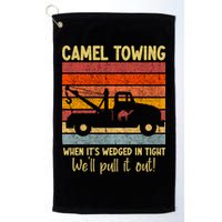 Camel Towing When It's Wedged In Tight Funny Golf Towel