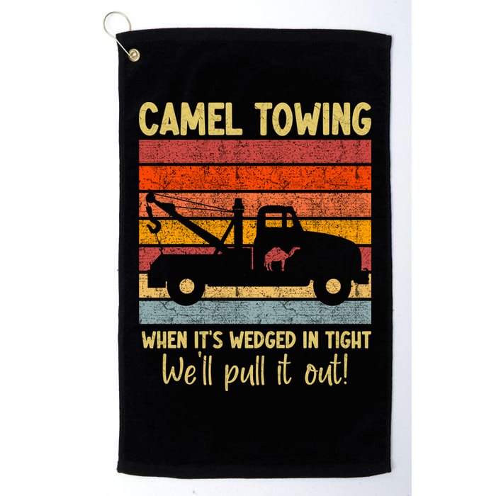 Camel Towing When It's Wedged In Tight Funny Golf Towel