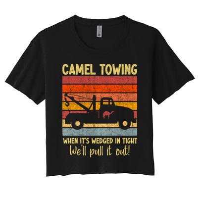Camel Towing When It's Wedged In Tight Funny Crop Top