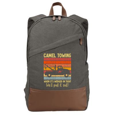 Camel Towing When It's Wedged In Tight Funny Cotton Canvas Backpack