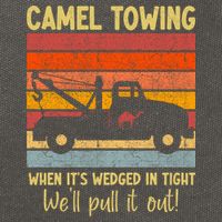 Camel Towing When It's Wedged In Tight Funny Cotton Canvas Backpack