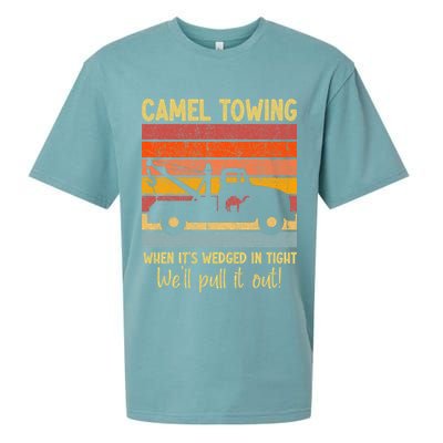 Camel Towing When It's Wedged In Tight Funny Sueded Cloud Jersey T-Shirt