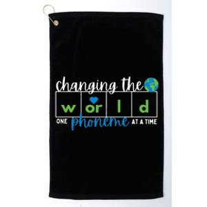 Changing The World One Phoneme At A Time Platinum Collection Golf Towel