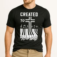 Created To Worship Funny Christian Pianist Cooling Performance Crew T-Shirt