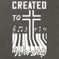 Created To Worship Funny Christian Pianist Cotton Canvas Backpack