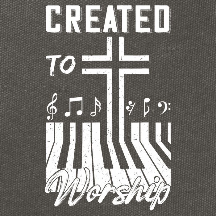Created To Worship Funny Christian Pianist Cotton Canvas Backpack